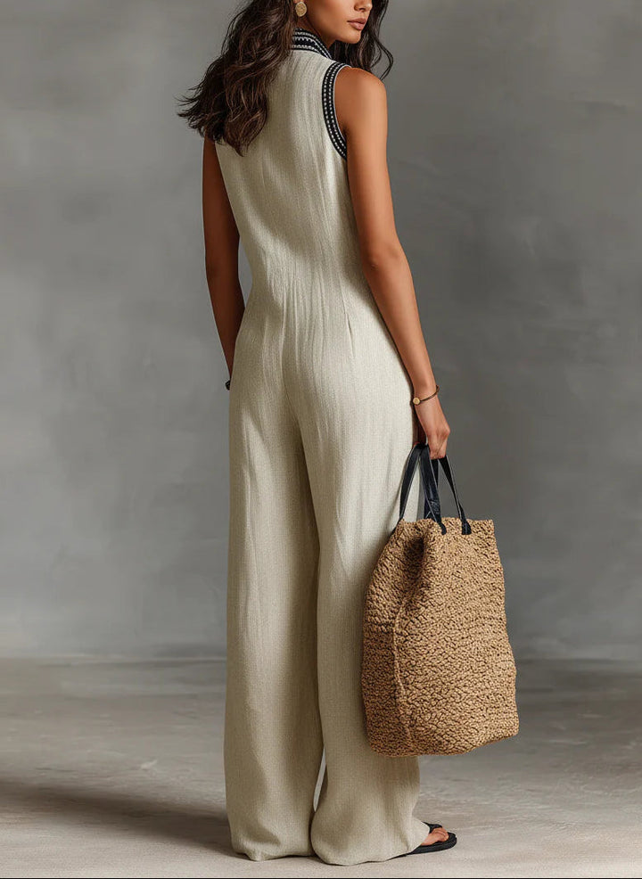 Lonnda | Sleeveless High-Collar Zip Jumpsuit