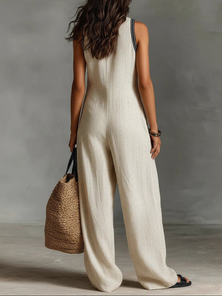 Lonnda | Sleeveless High-Collar Zip Jumpsuit