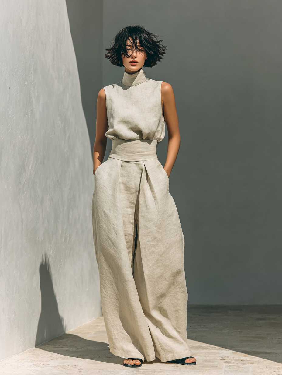 Maria | Sleeveless Top & Wide Leg Set