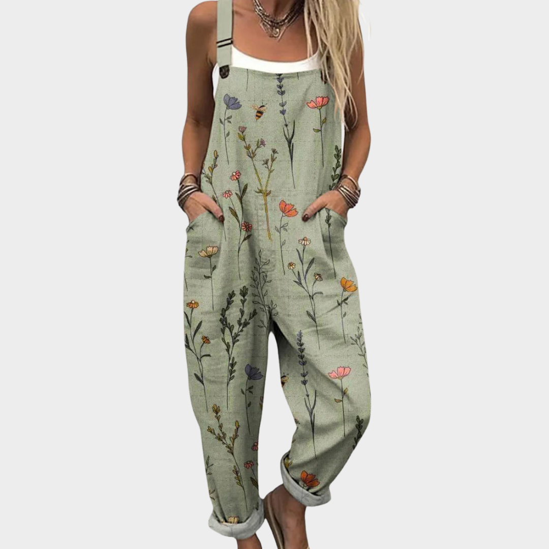 Helena | Breathable Floral Print Jumpsuit
