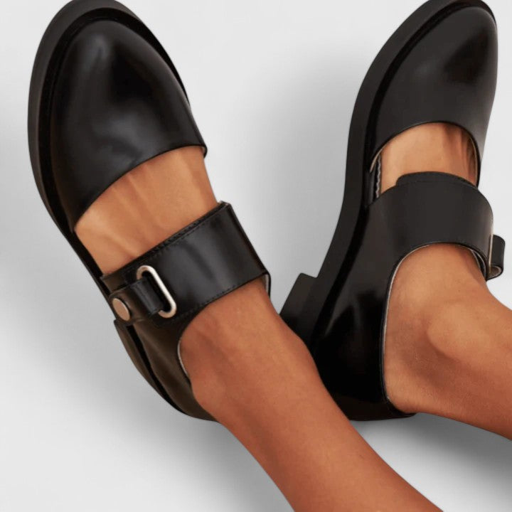 Eleanor | Elegant Buckle Strap Flats