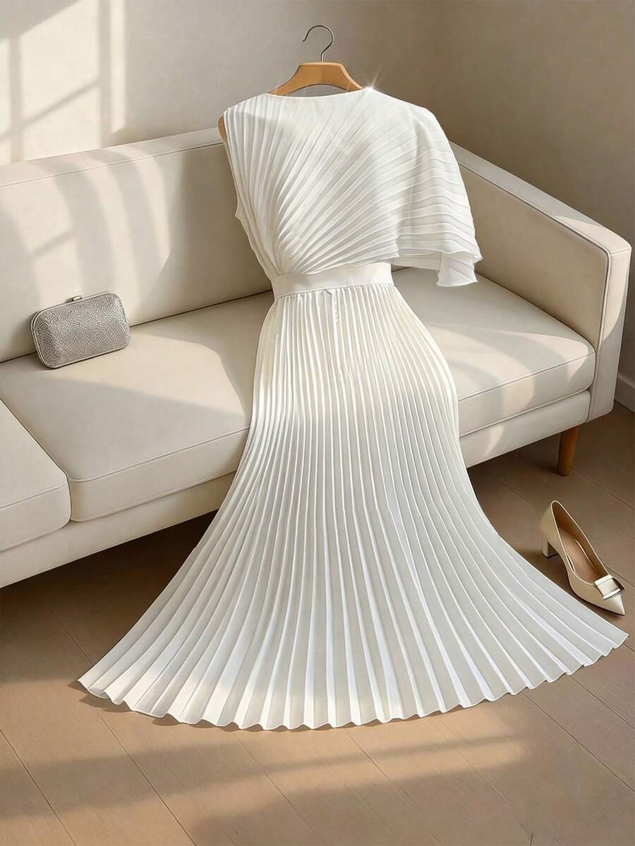 Lucille | Pleated Midi Dress