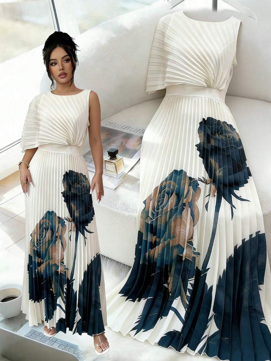 Lucille | Pleated Midi Dress
