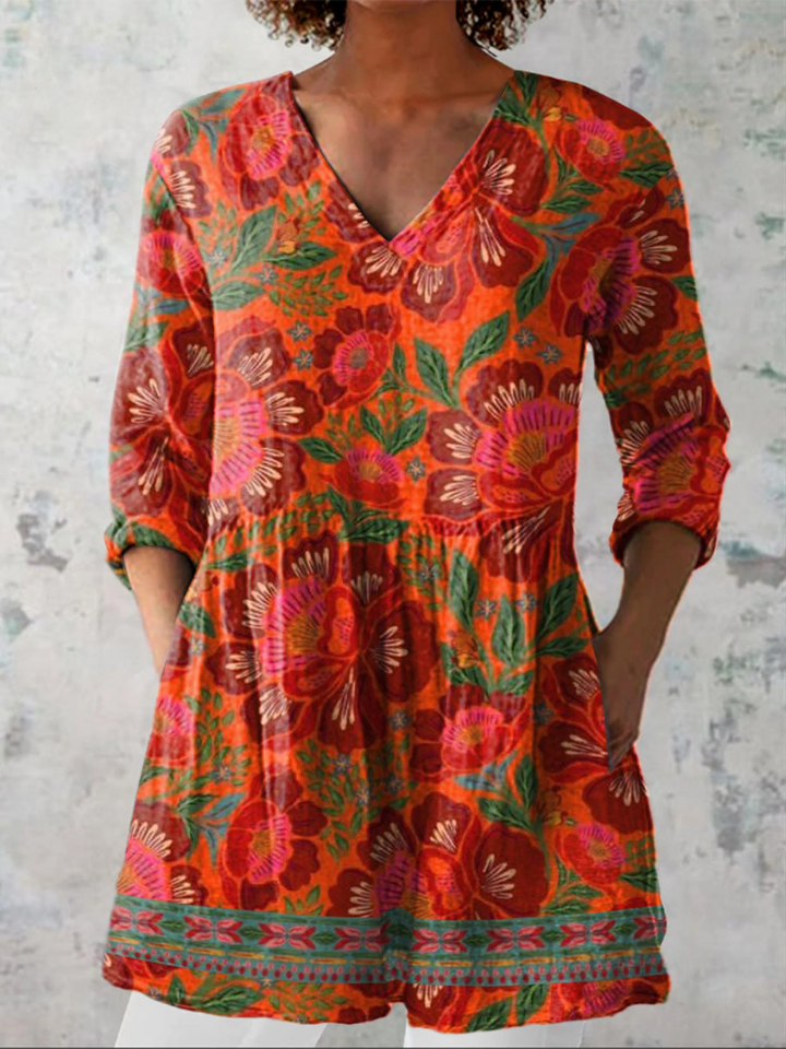 Emery | Longline V-Neck Blouse