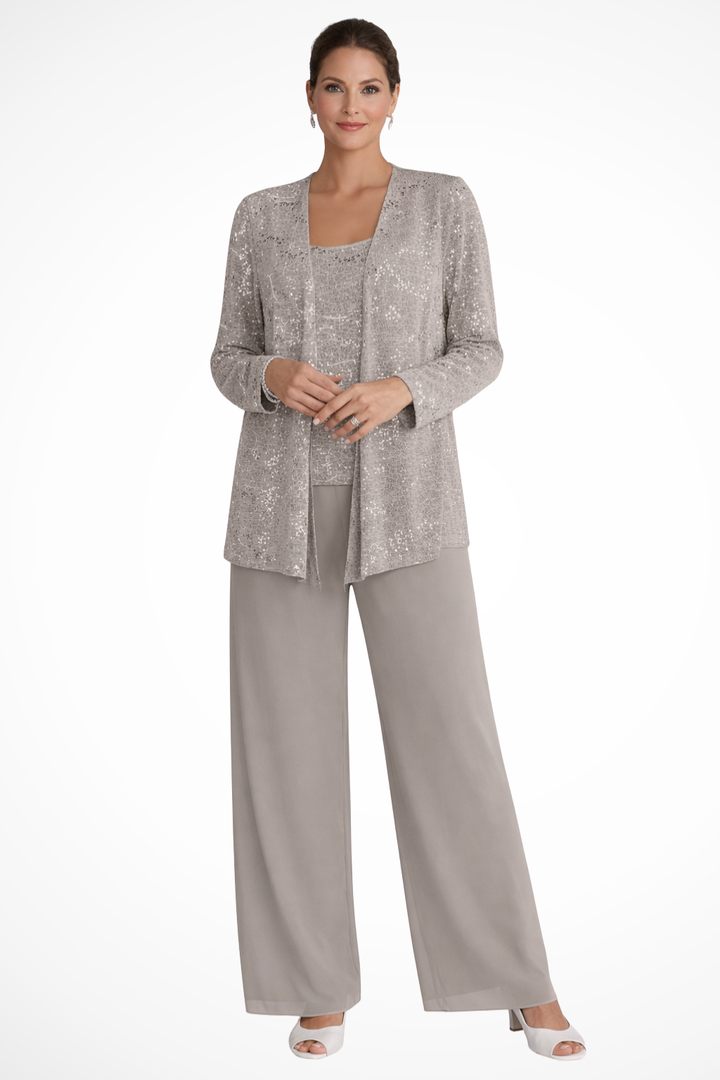 Constance | Sequin Lace Three Piece Wedding Guest Set