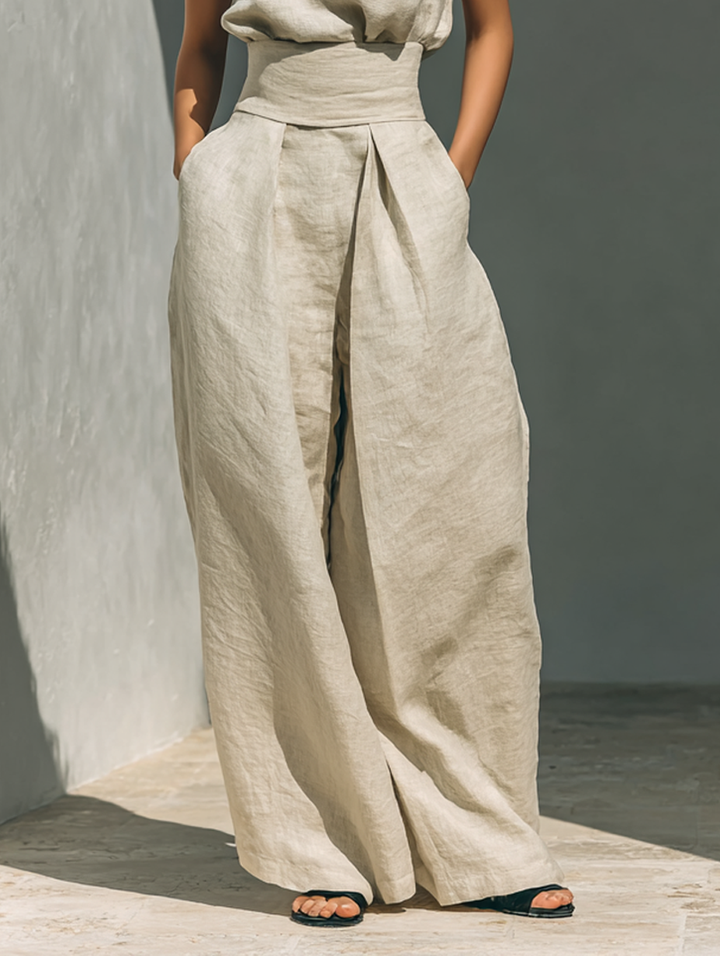 Elaine | Sleeveless Top & Wide-Leg Trouser Set