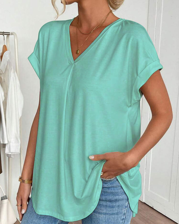 Elira | Breathable Flowy V-Neck Top