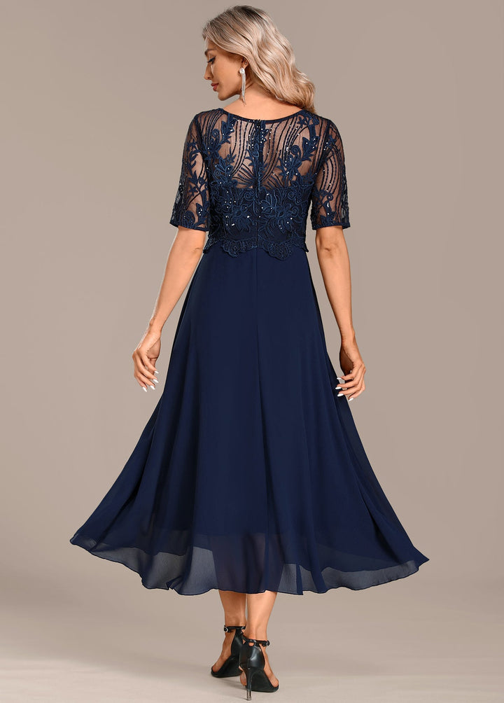 Portia | Lace Detail Occasion Midi Dress