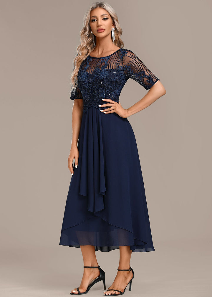 Portia | Lace Detail Occasion Midi Dress