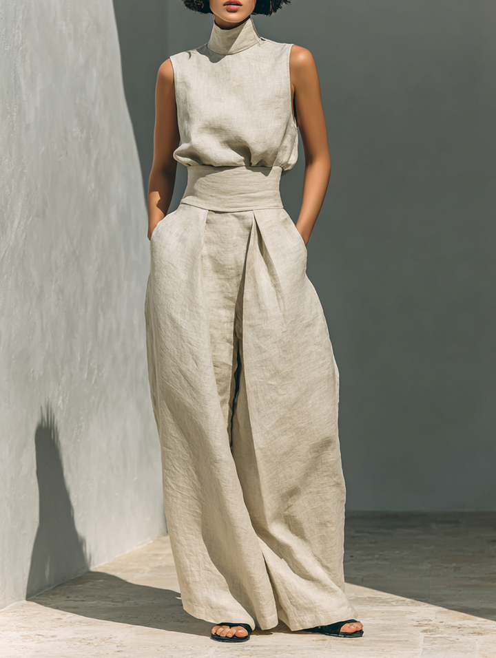 Maria | Sleeveless Top & Wide Leg Set