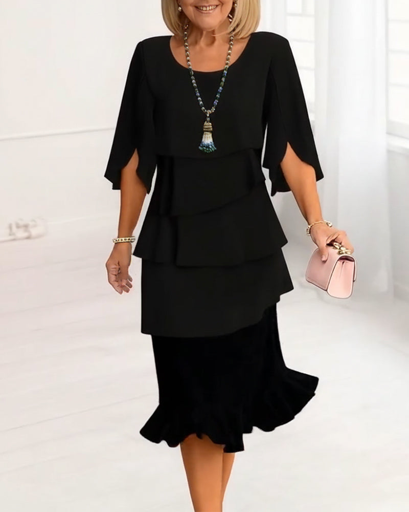 Dorothy | Flattering Layered Midi Dress