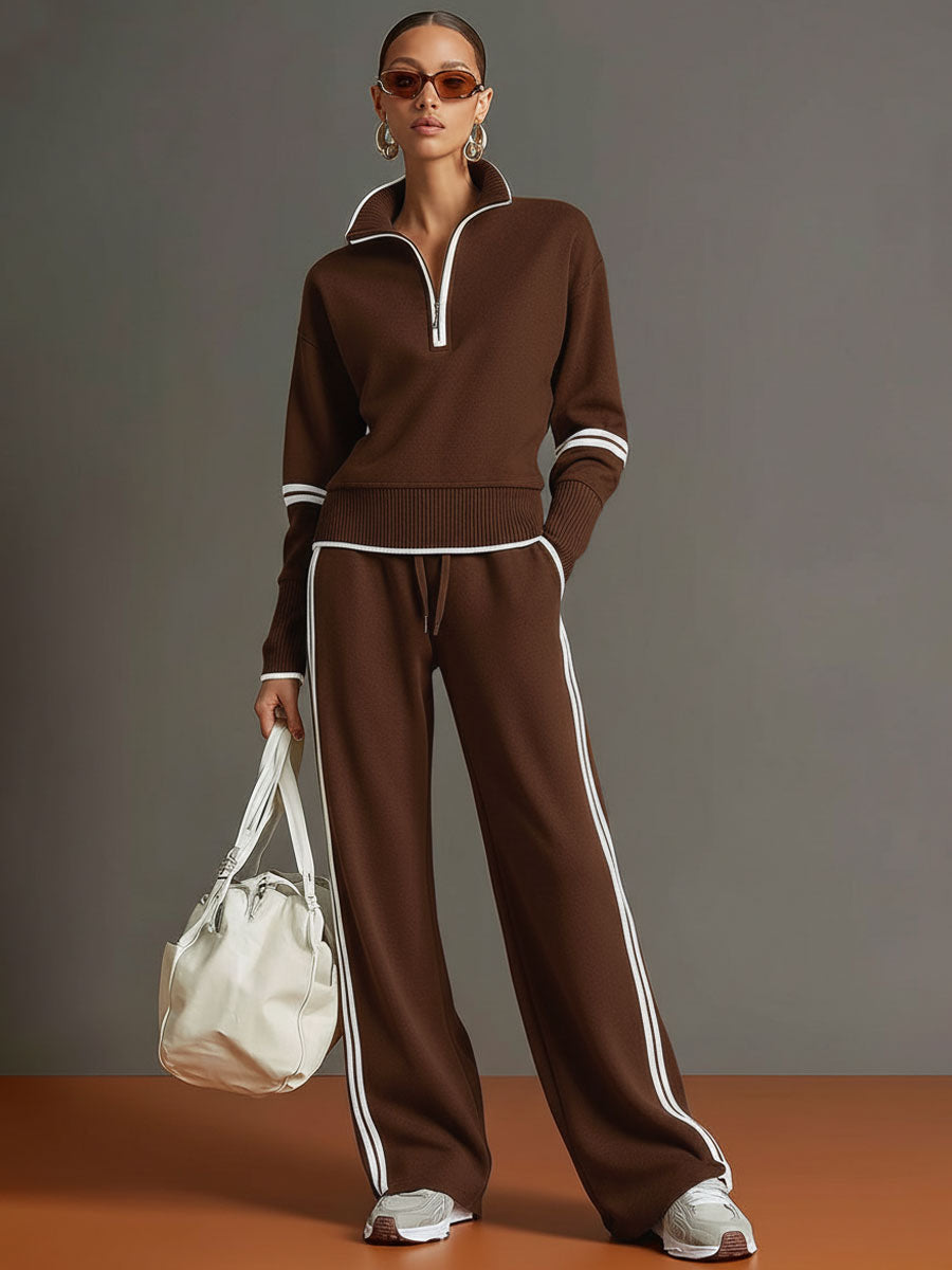 Wilda | Elegant Half-Zip Lounge Set