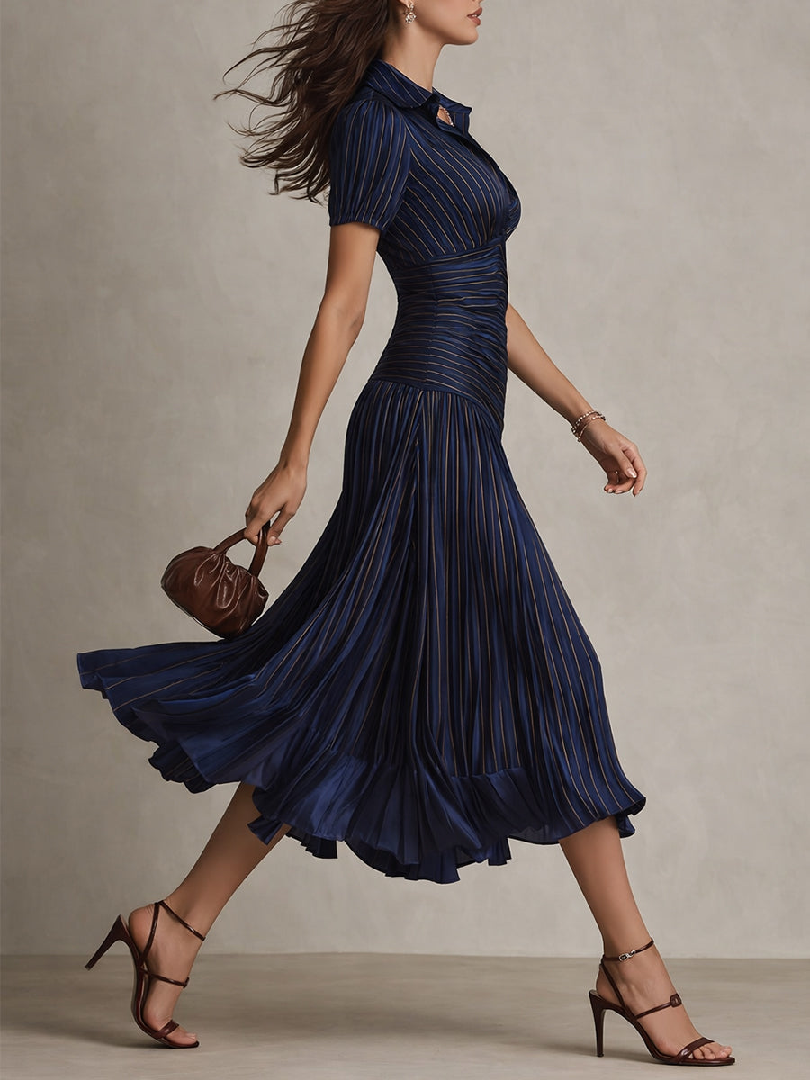 Bonnie | Classic Striped Midi Dress