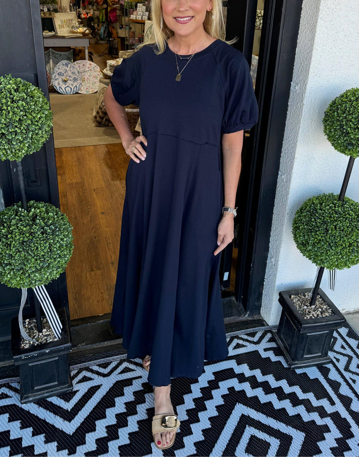 Odette | Puff Sleeve Relaxed Maxi Dress