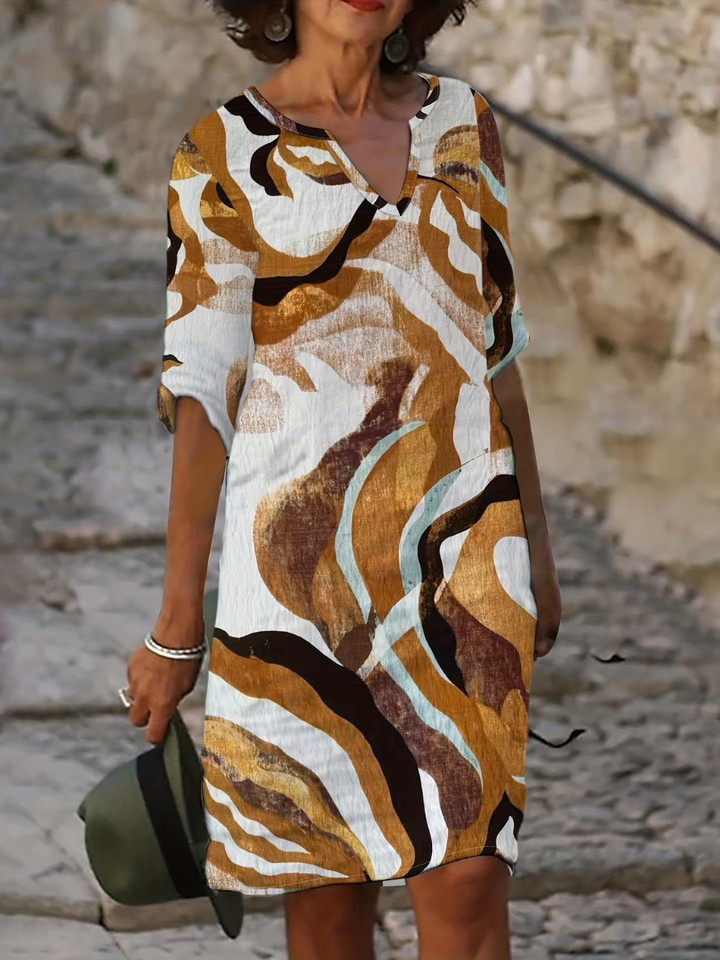Thea | Elegant V Neck Summer Dress