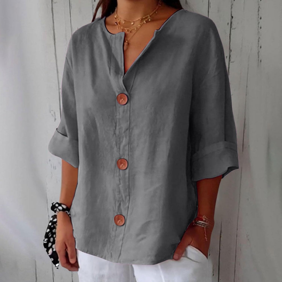 Elara | Relaxed Button-Down Everyday Blouse