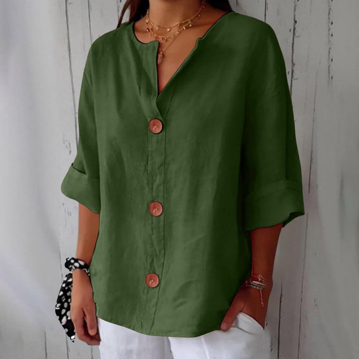 Elara | Relaxed Button-Down Everyday Blouse