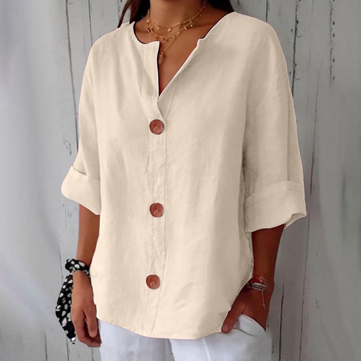 Elara | Relaxed Button-Down Everyday Blouse