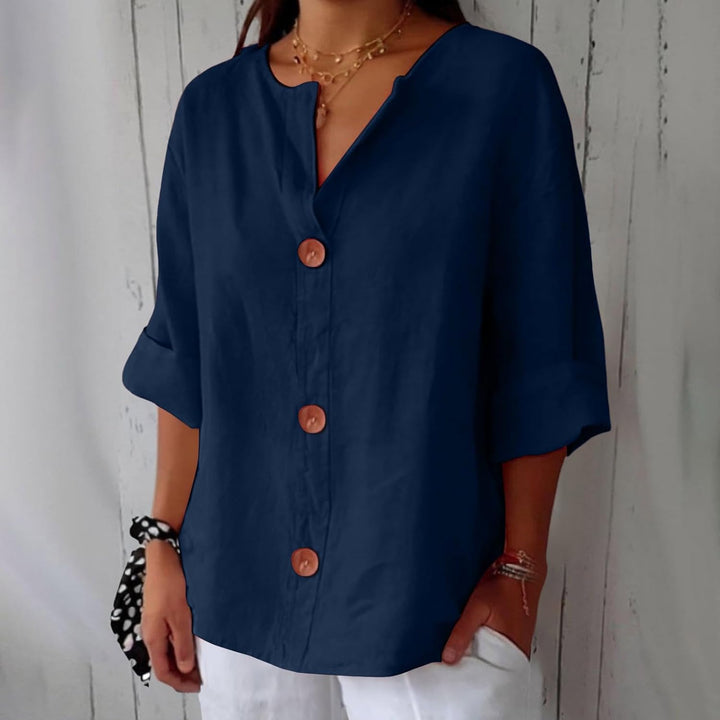 Elara | Relaxed Button-Down Everyday Blouse