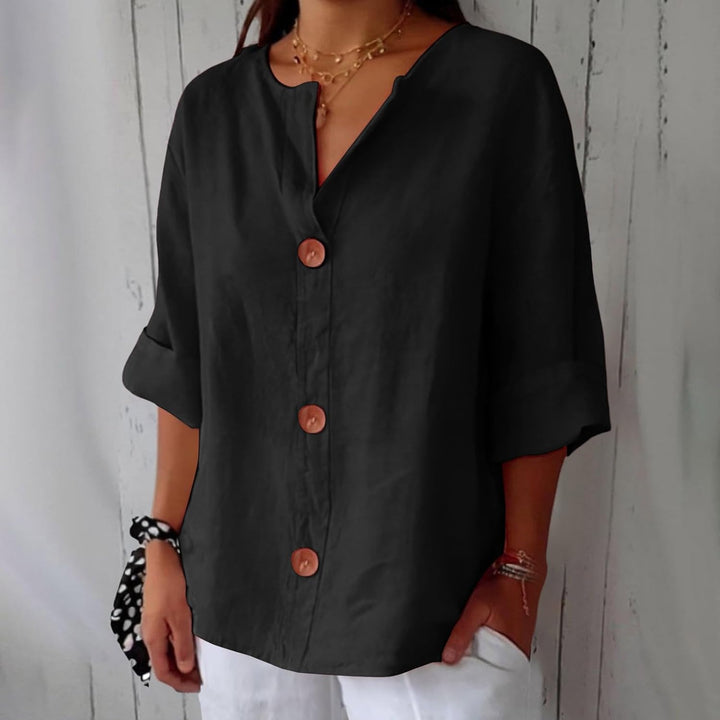 Elara | Relaxed Button-Down Everyday Blouse