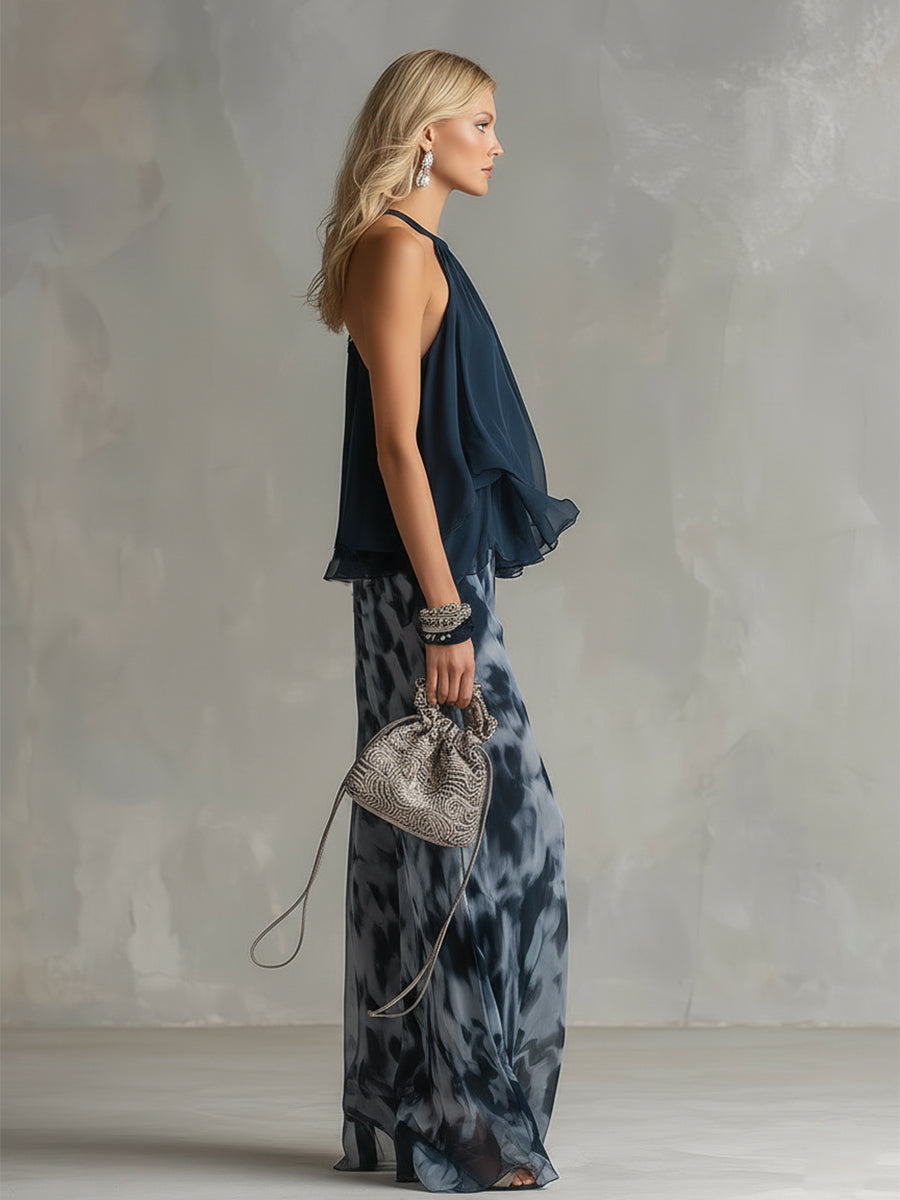 Blair | Elegant Printed Wide-Leg Set
