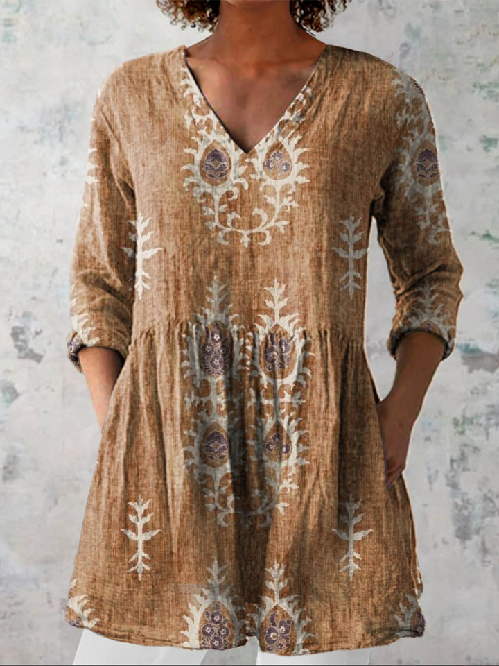 Ella | V-Neck Tunic Blouse