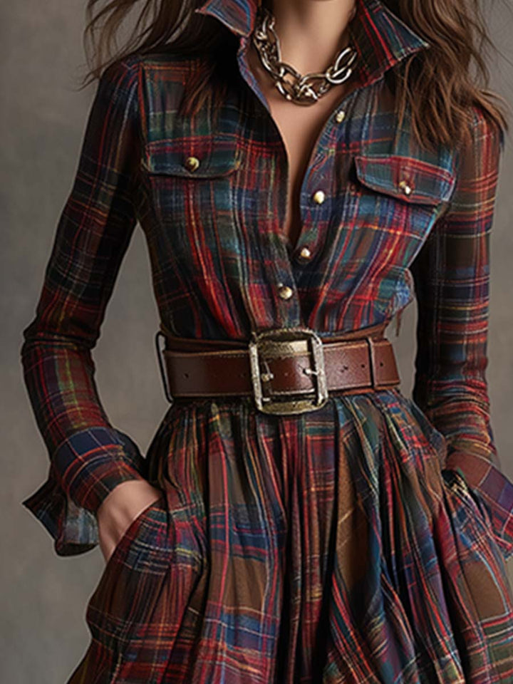 Harriet | Elegant Belted Shirt Dress