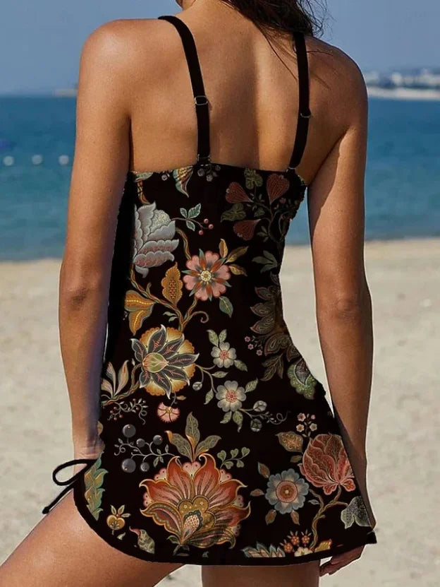 Bluzy | Floral Tankini Shorts Set Shaping