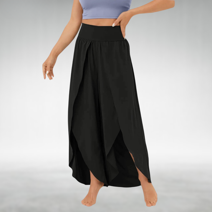 Alina | Flowing Wide Leg Wrap Trousers