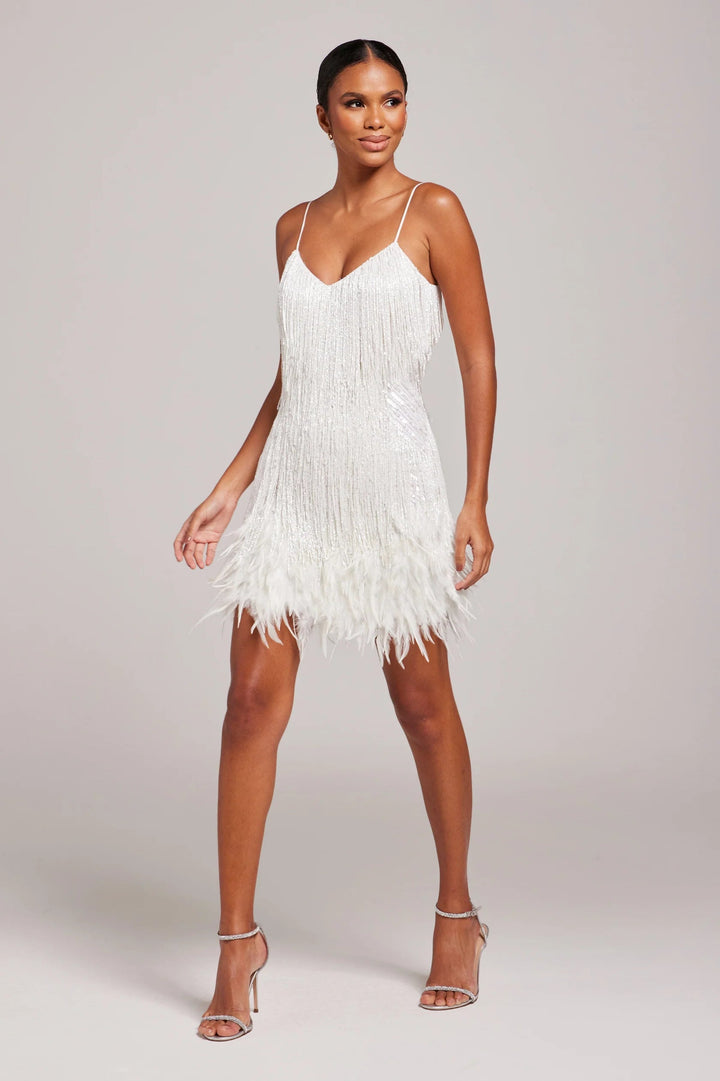 Margaret | Feather Fringe Cocktail Dress