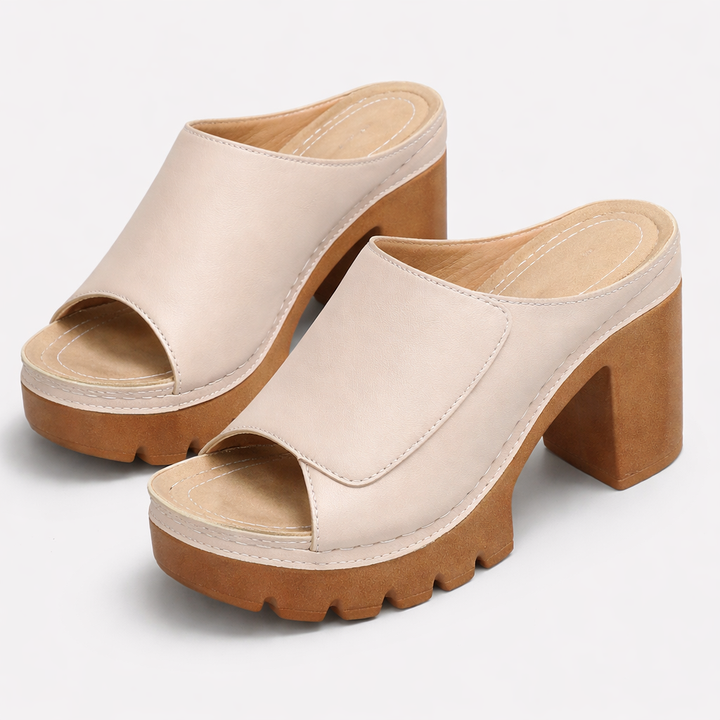 Mizella | Flattering Platform Block Heel Mules