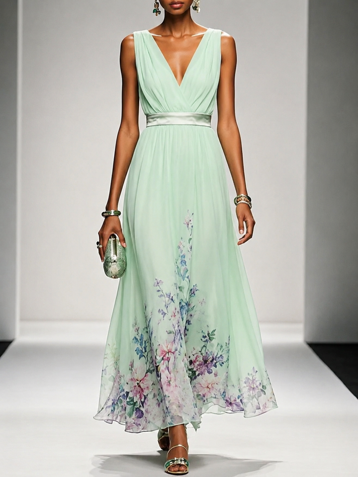 Seraphine | Sleeveless A Maxi Dress