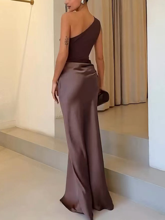 Monroe | One Shoulder Wedding Guest Maxi Dress