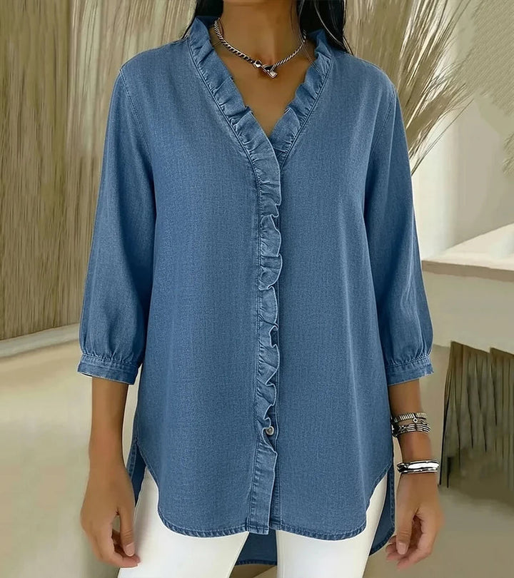 Lucinda | Elegant Denim Blouse