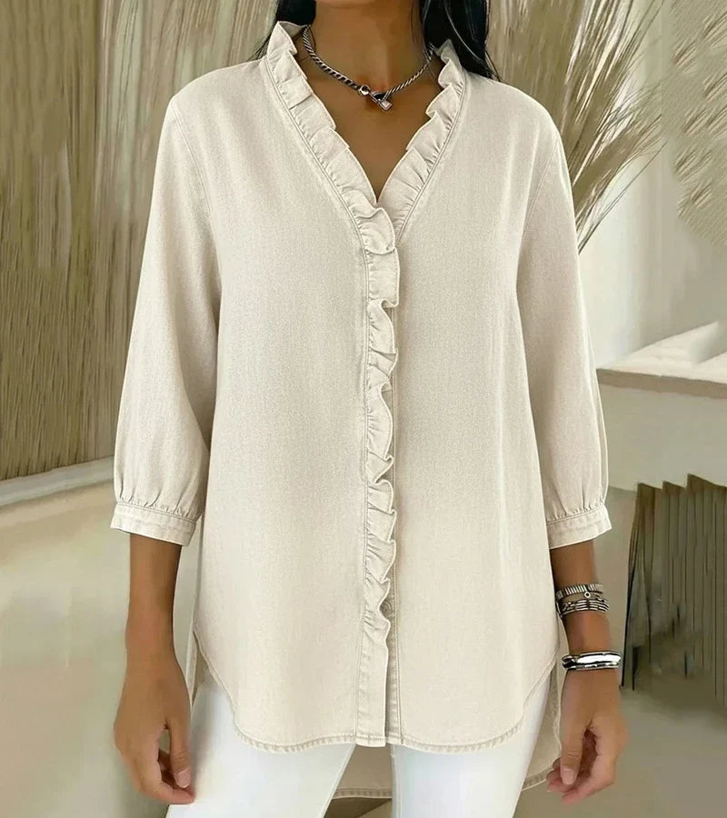Lucinda | Elegant Denim Blouse