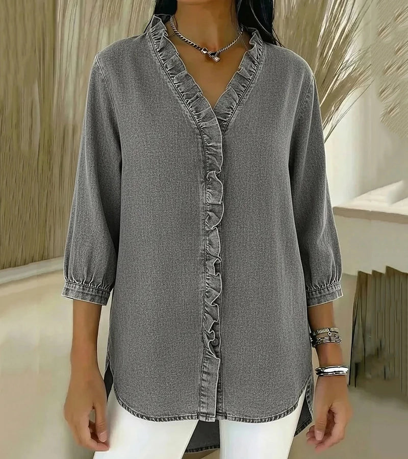 Lucinda | Elegant Denim Blouse