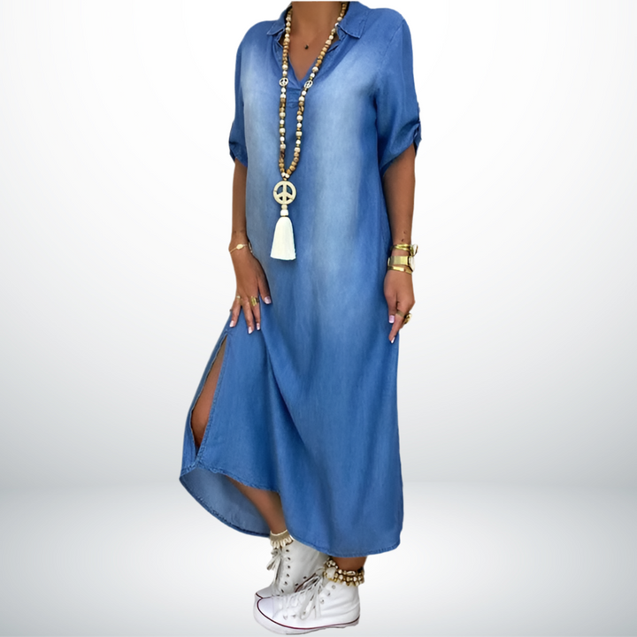 Lea™ – Flattering Denim Dress
