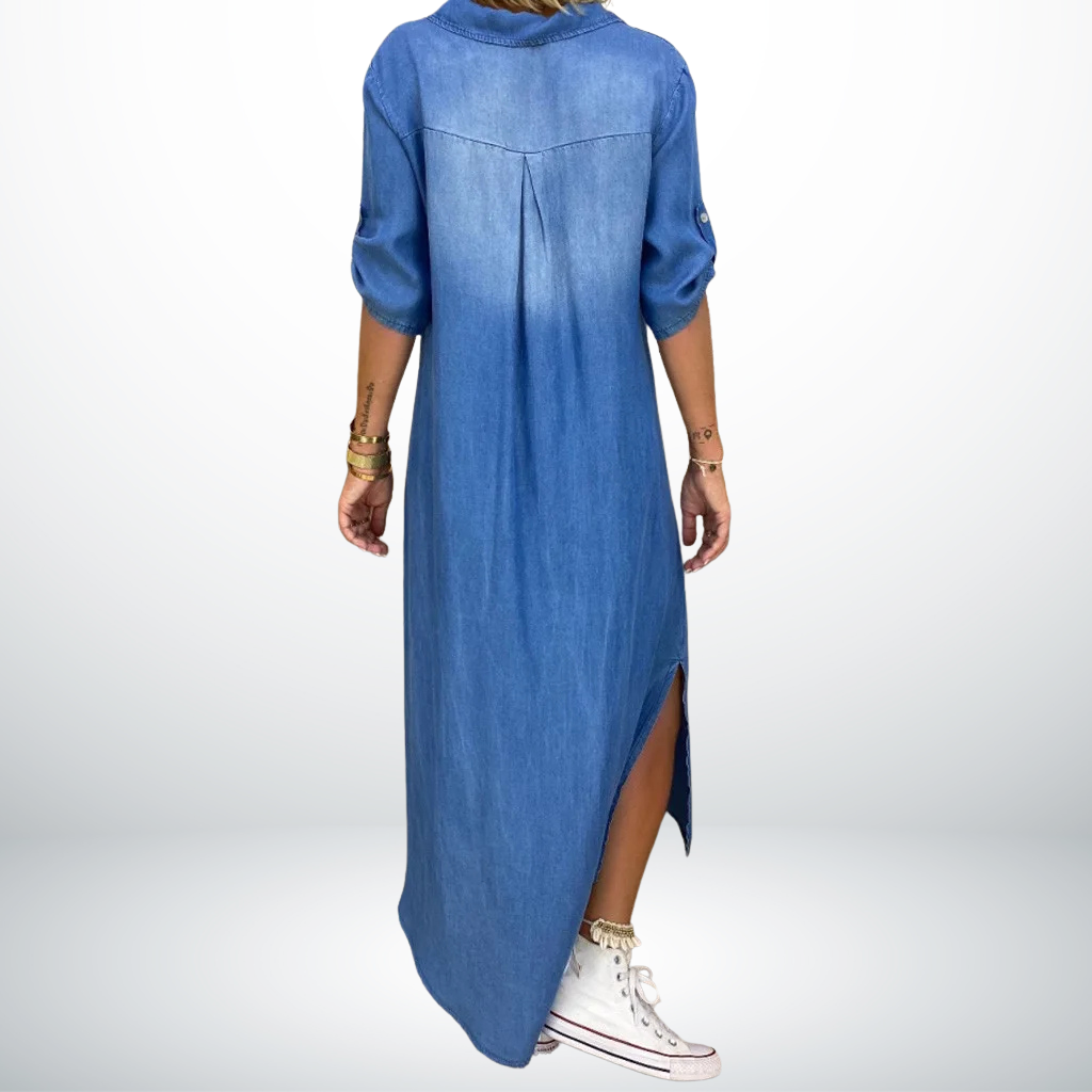Lea™ – Flattering Denim Dress