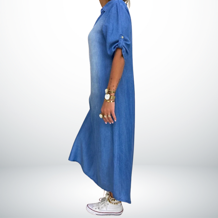 Lea™ – Flattering Denim Dress
