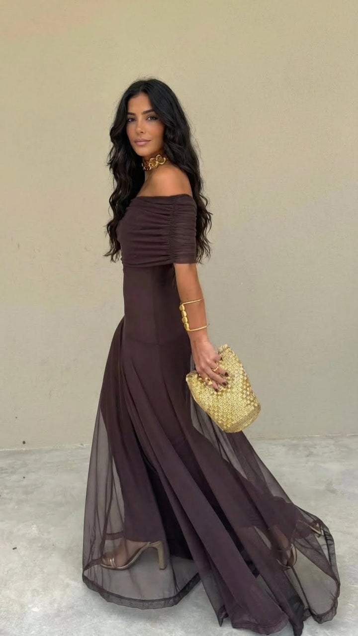 Arabella | Off-Shoulder Elegant Midi Dress