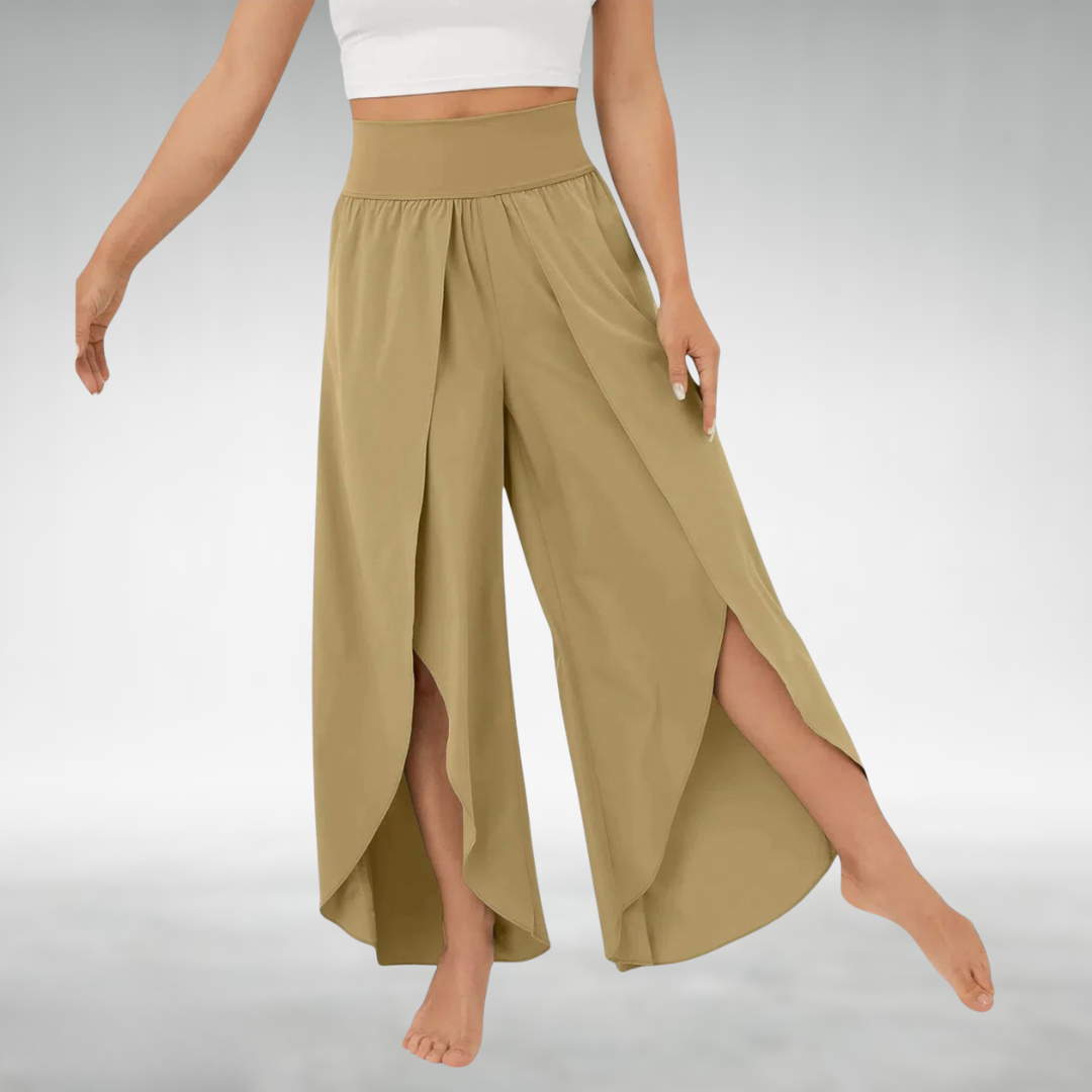 Alina | Flowing Wide Leg Wrap Trousers