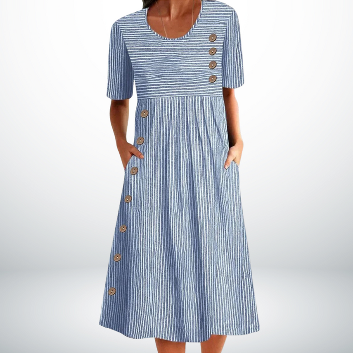 Lenna™ – Striped Midi Dress