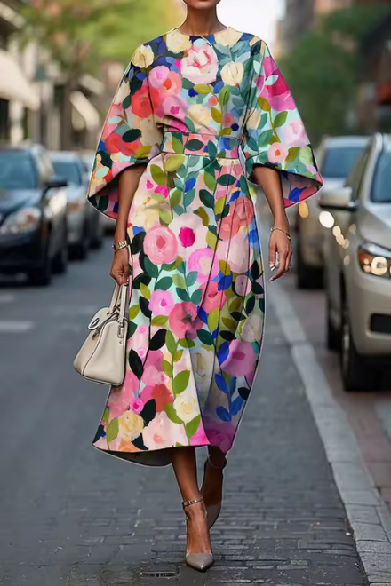 Evelina | Elegant Floral Dress
