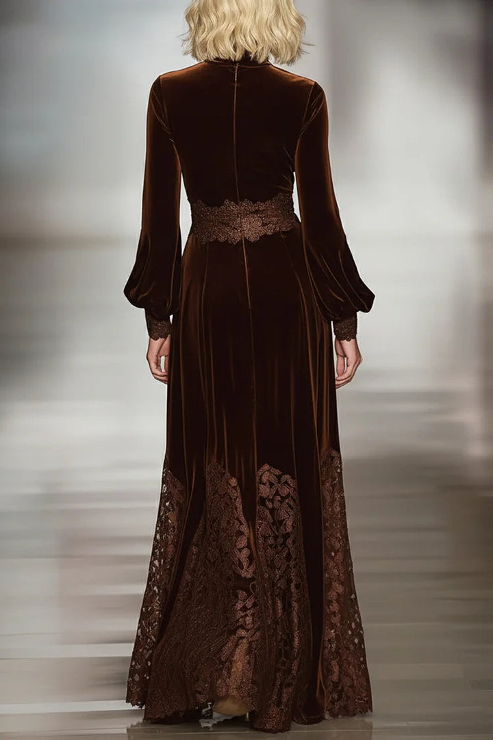 Sophia | Elegant High-Neck Maxi Dress
