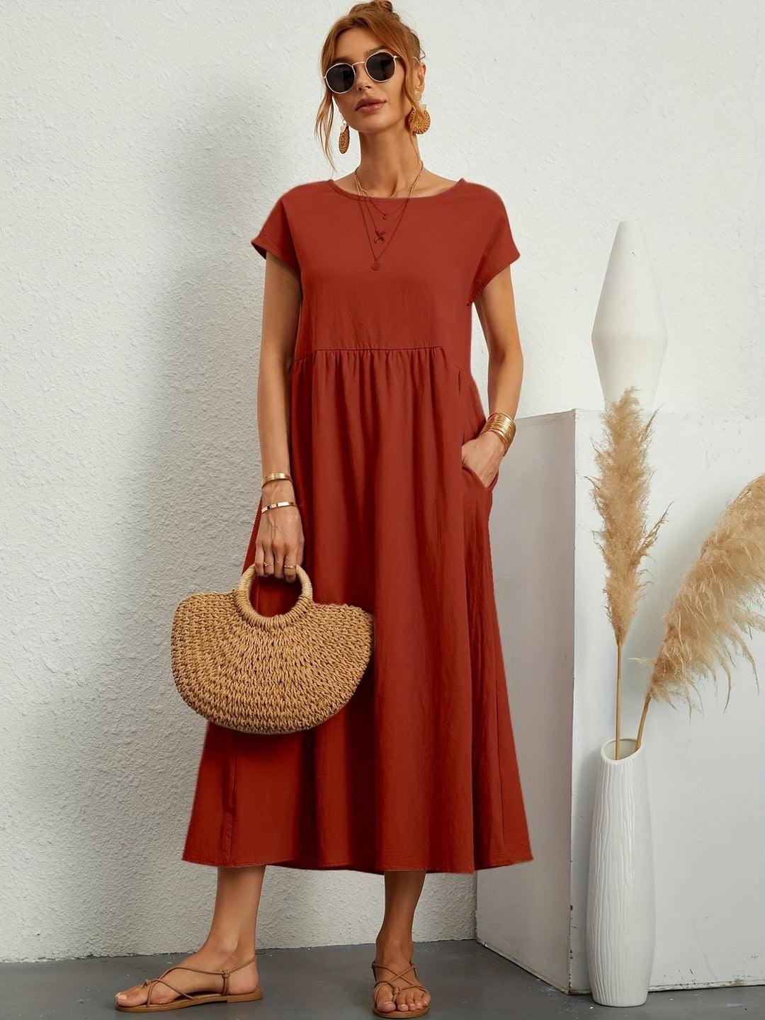 Adelaide | Short Sleeve Midi Dress