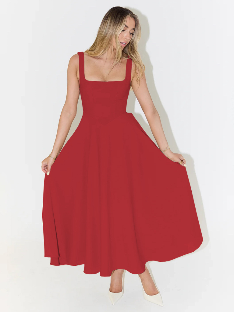 Helena | Elegant Flowy Midi Dress