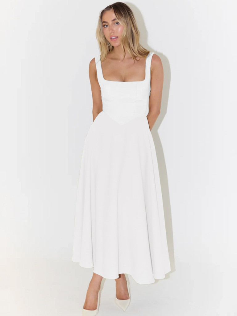 Helena | Elegant Flowy Midi Dress