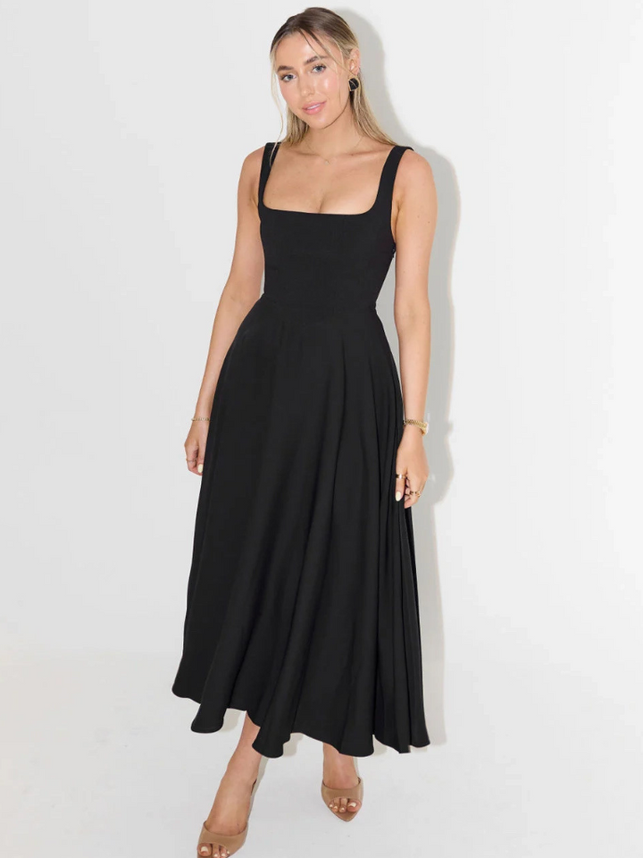 Helena | Elegant Flowy Midi Dress