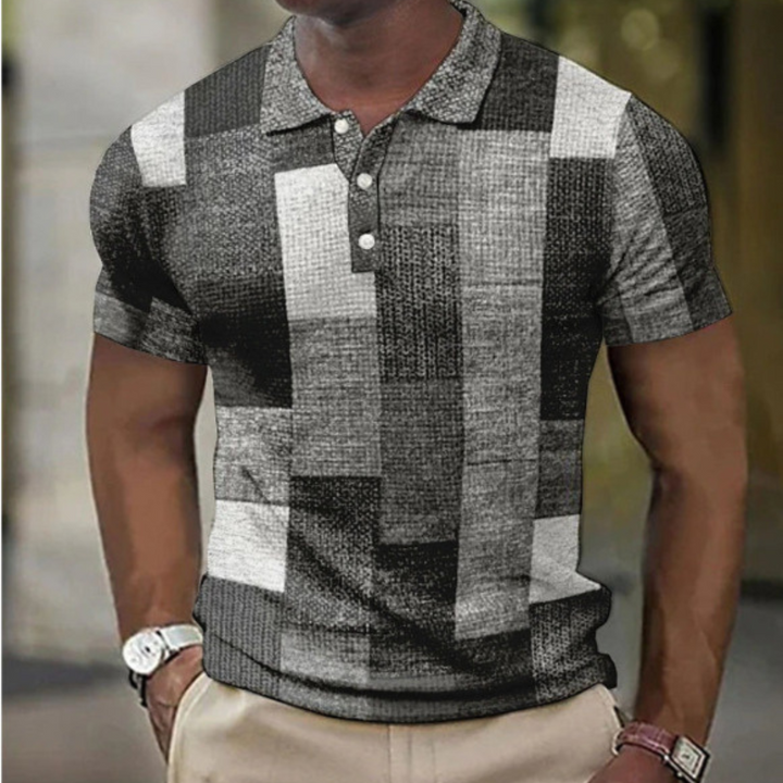 Reid | Men's Patchwork Polo Shirt