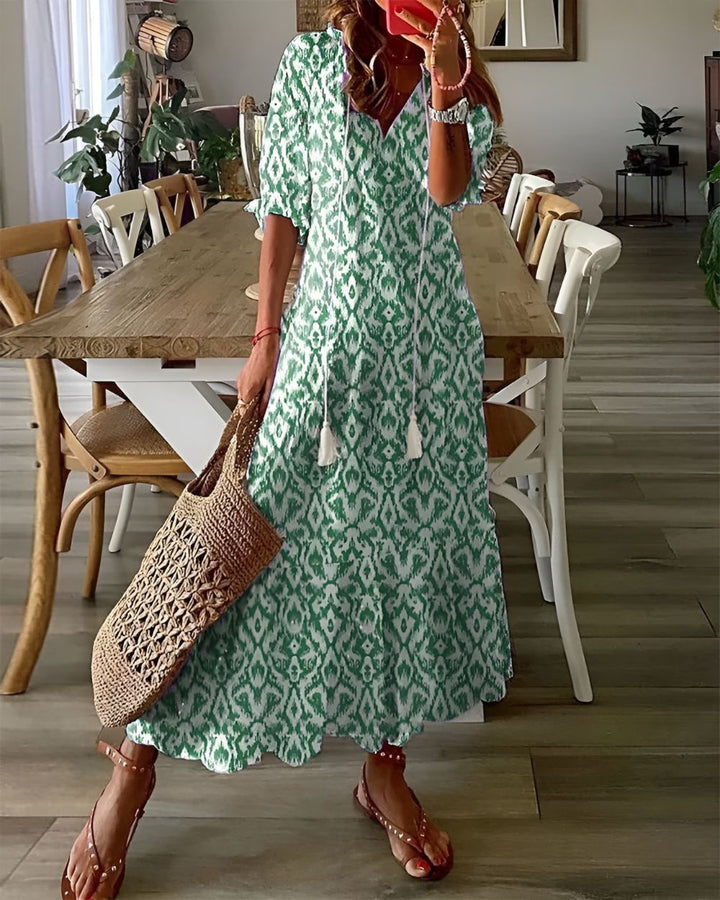 Marguerite | Boho Floral Midi Dress